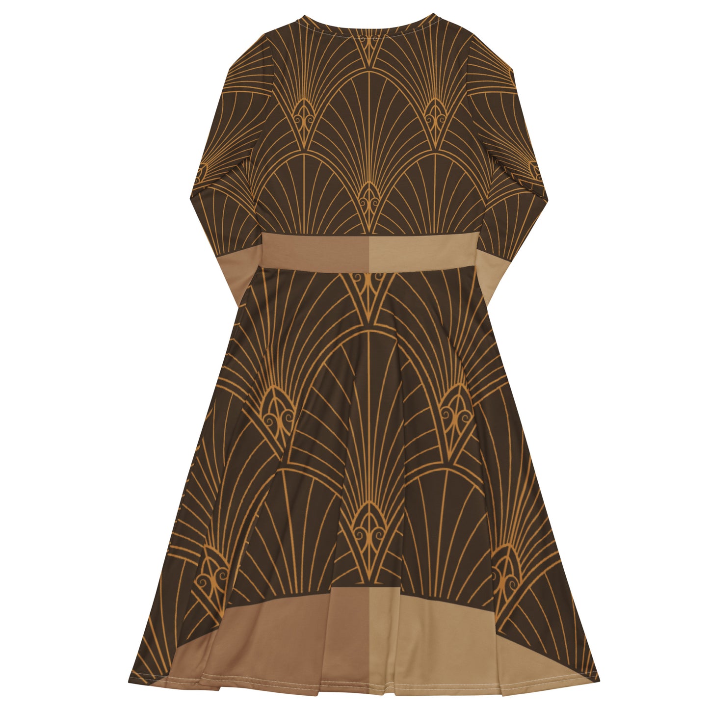 Women's Printed Midi Dress | Long Sleeve Midi Dress | 12Telve