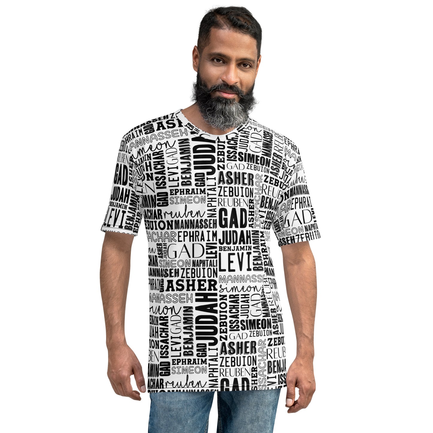 Men's T-shirt AOP 12Telve Tribes Black & white