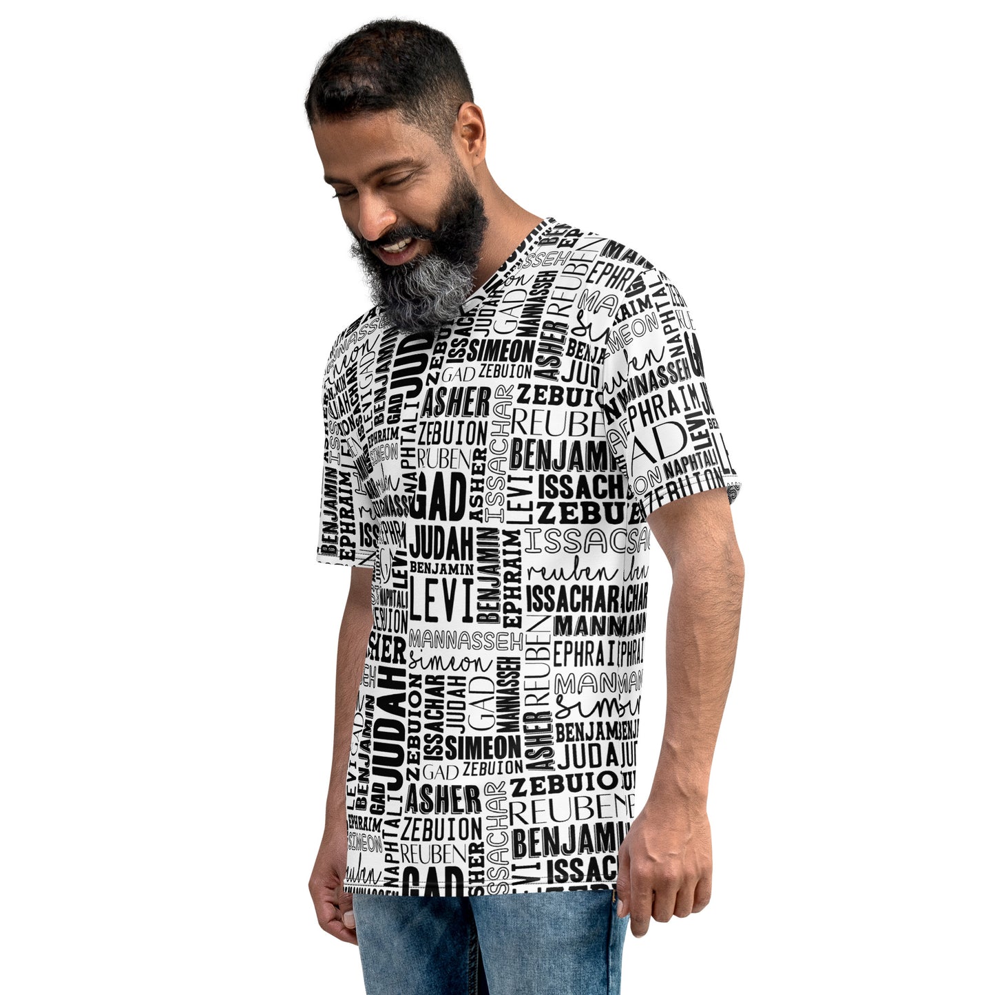 Men's T-shirt AOP 12Telve Tribes Black & white