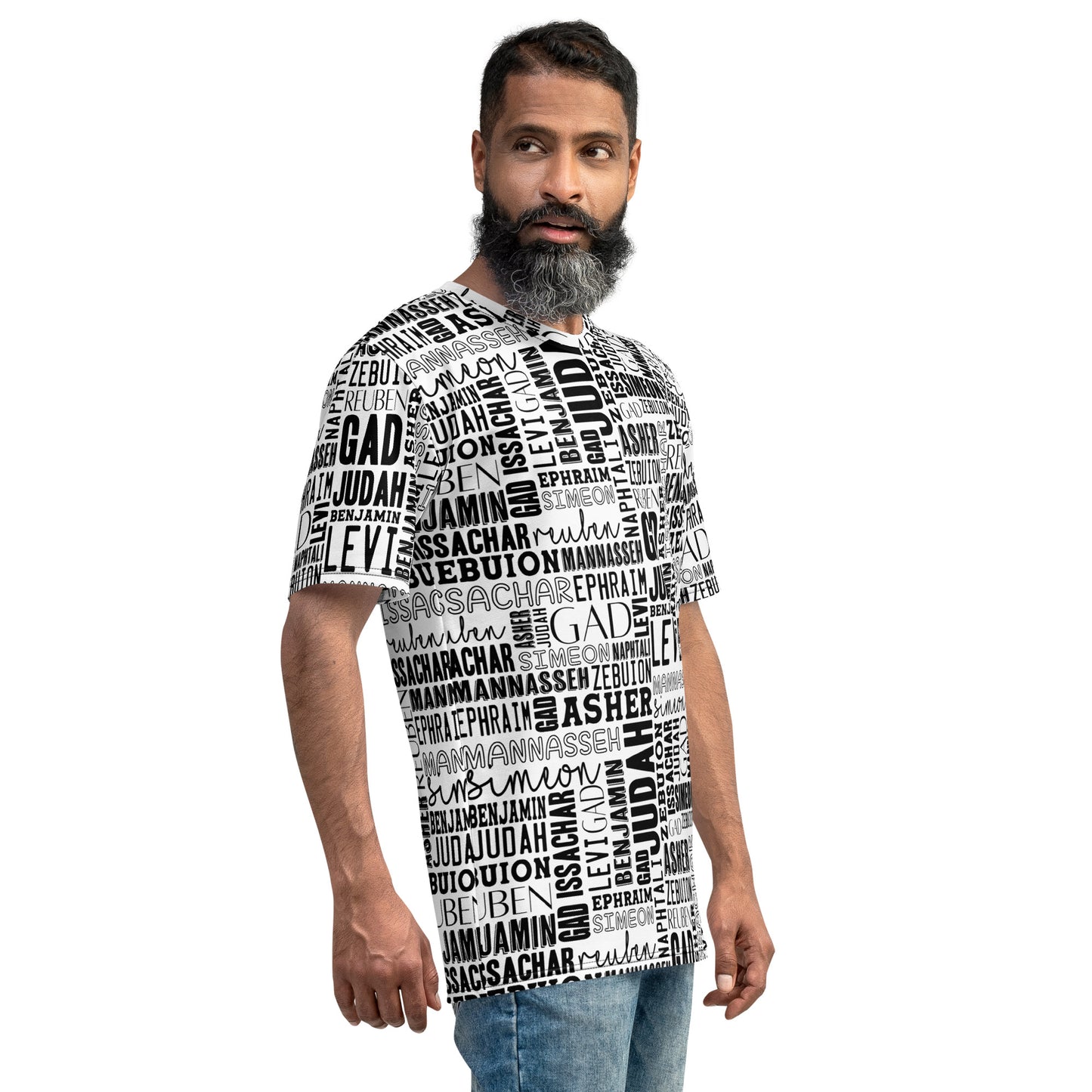 Men's T-shirt AOP 12Telve Tribes Black & white