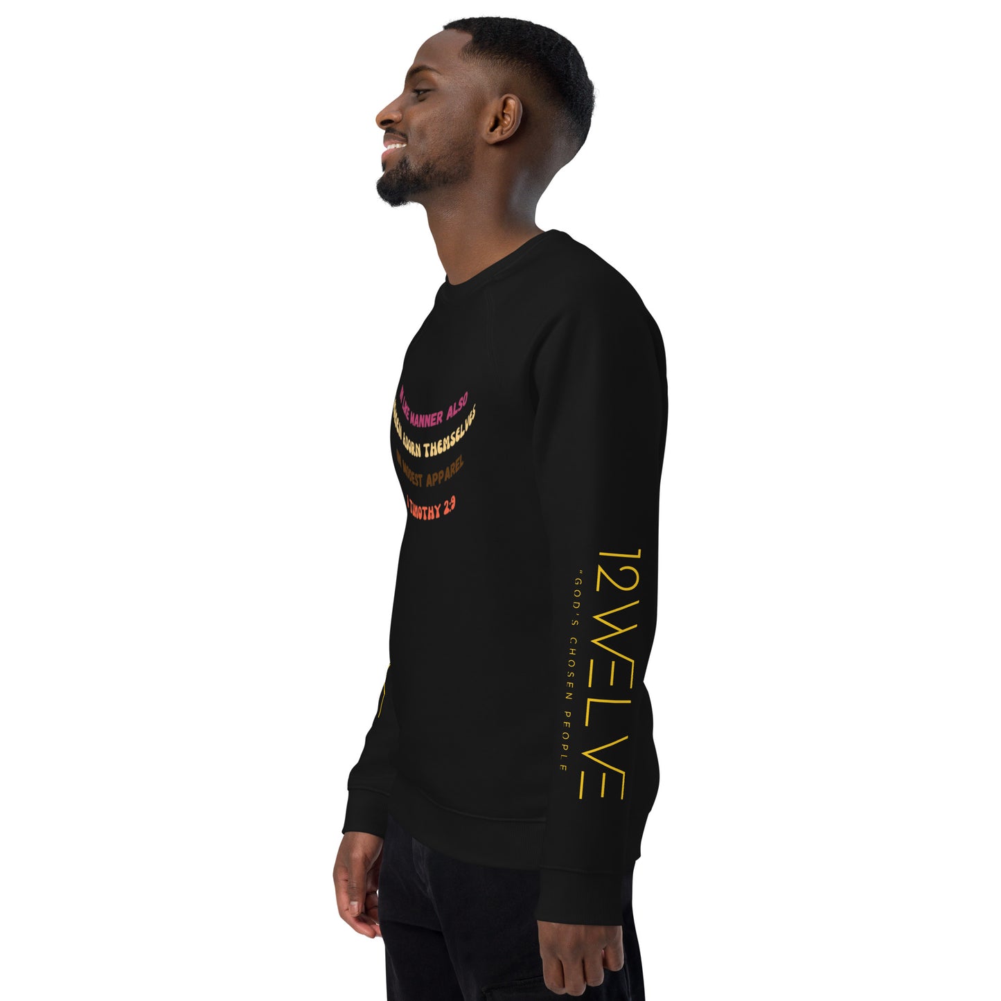 Unisex organic raglan sweatshirt