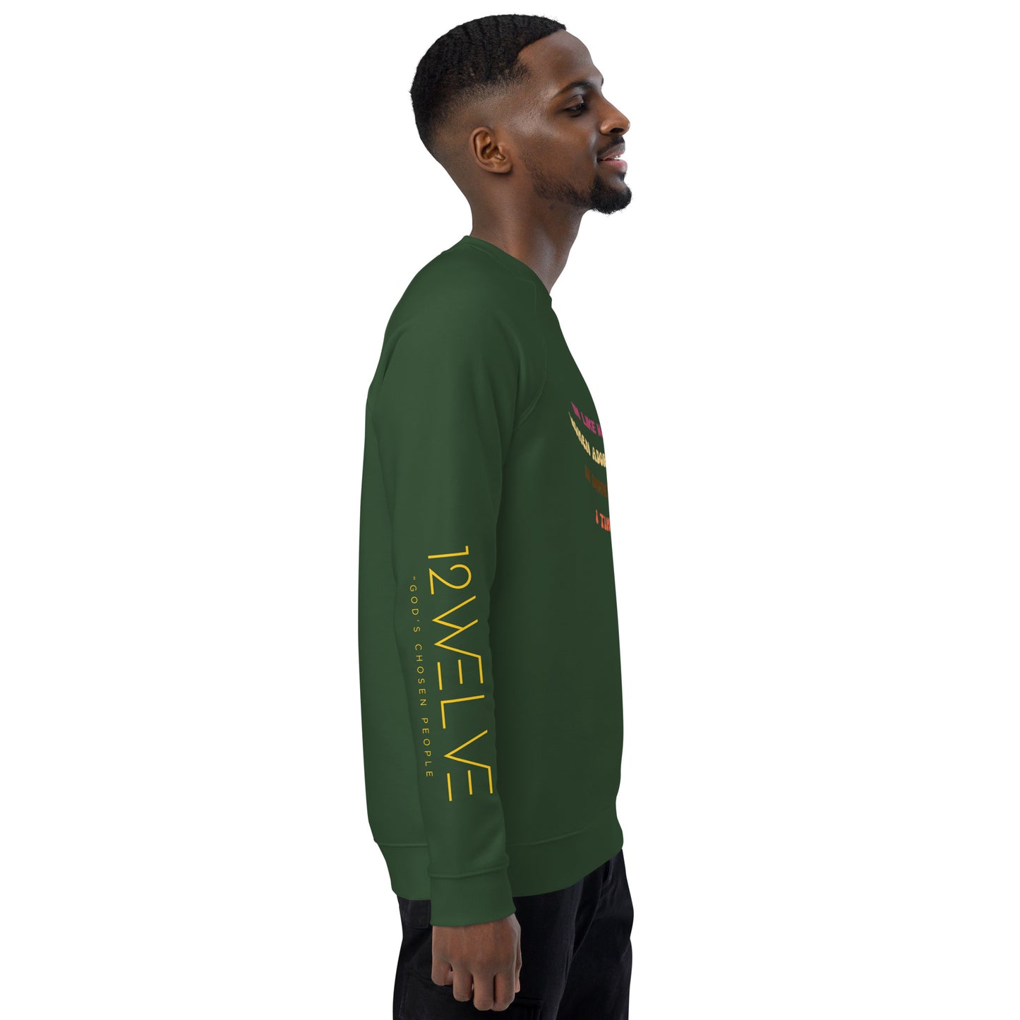 Unisex organic raglan sweatshirt