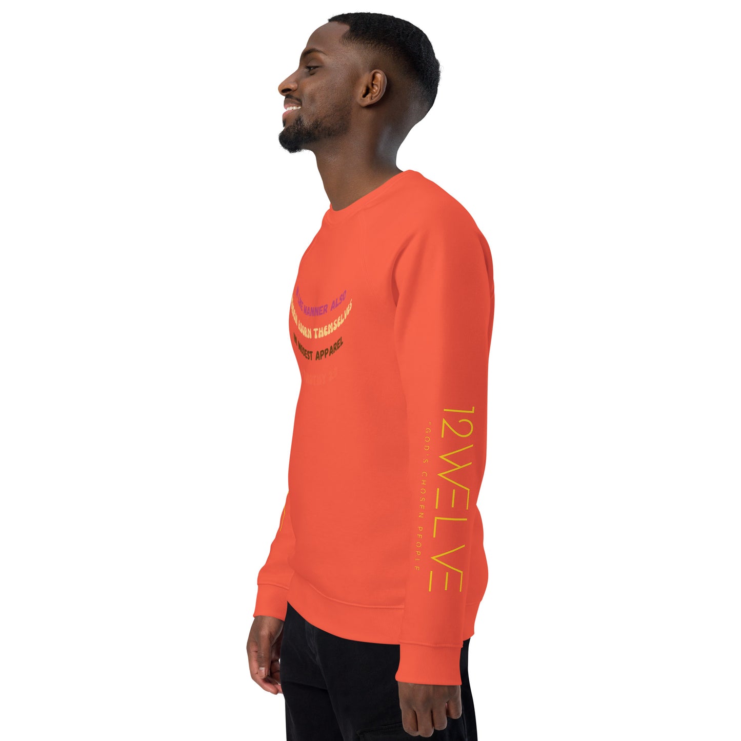 Unisex organic raglan sweatshirt