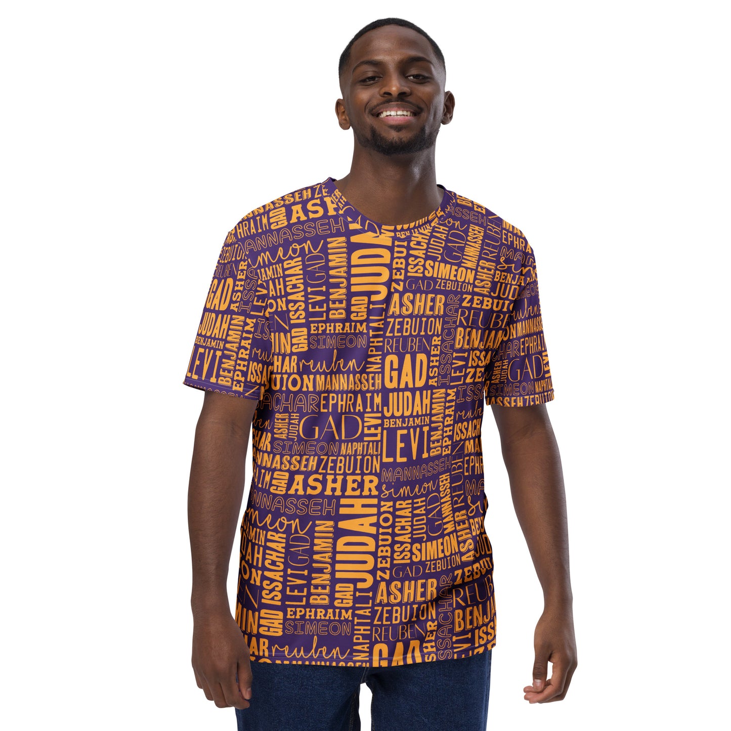 Men's T-shirt AOP 12Telve Tribes Purple & Gold